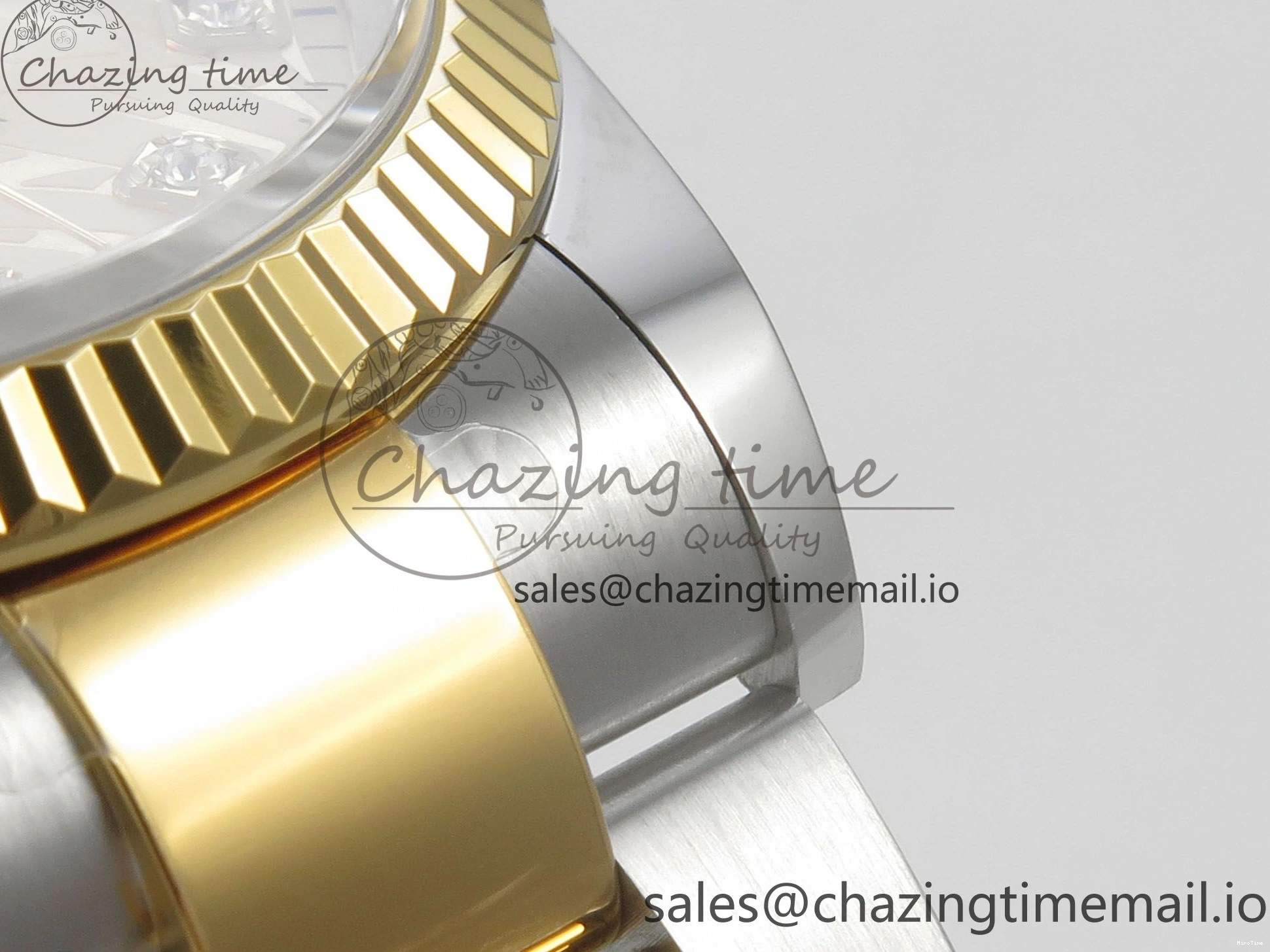 MiroTime 0327 SunProtective DateJust 36 SS YG ARF 1:1 Best Edition 904L Steel YG Leaf Diamonds Dial on Oyster Bracelet SH 87